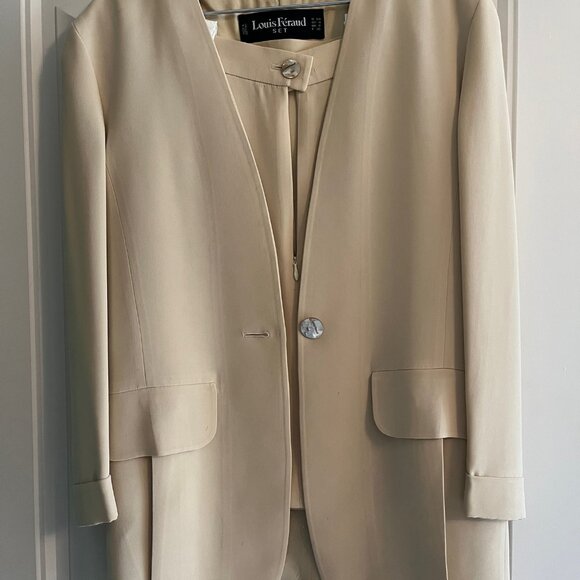 Louis Feraud Beige Suit - Picture 1 of 5